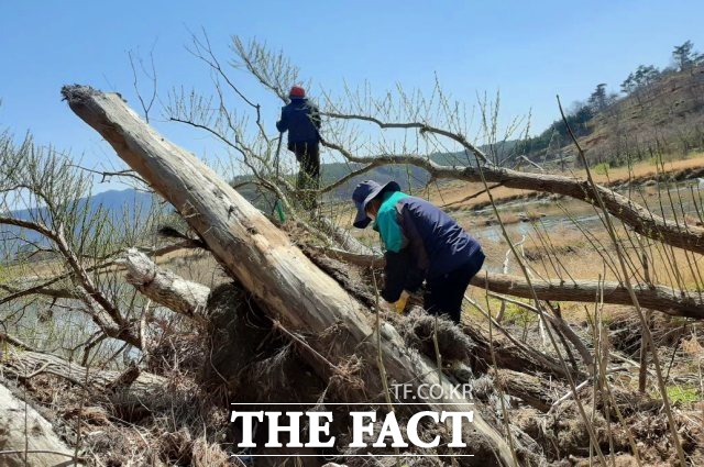 전북 순창군이 클린순창만들기추진단을 만들어 섬진강의 예전 아름다움을 되찾기 위해 대대적인 쓰레기 수거 작업을 펼쳤다. /순창군 제공