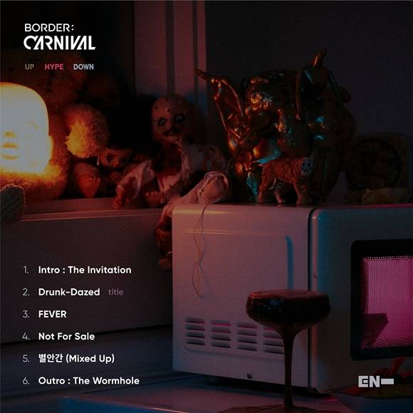 엔하이픈이 BORDER : CARNIVAL의 트랙리스트를 공개하며 새 앨범에 대한 기대를 높였다. /빌리프랩 제공