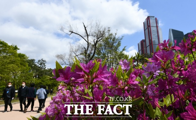 18일 일요일은 황사가 물러가면서 전국이 대체로 맑고 화창하겠다. 다만, 일교차가 15도 내외로 커 건강 관리에 주의가 당부 된다. /이동률 기자