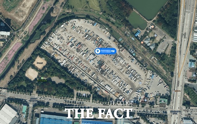 인천 남동스마트벨리 조성지 내 그린벨트 지역에서 발생한 불법 주차장 운영 논란이 땅 투기 의혹으로 번지고 있다./사진=네이버 위성지도 캡쳐