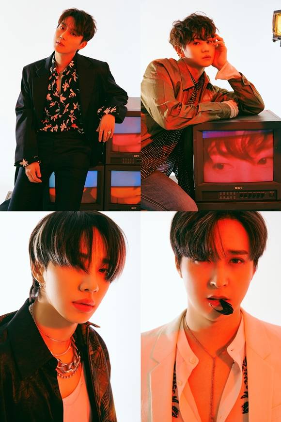 윤두준 양요섭 이기광 손동운(왼쪽 위부터 시계방향)은 짙은 눈빛으로 부드러움과 시크함이 공존하는 분위기를 완성했다. /어라운드어스 제공