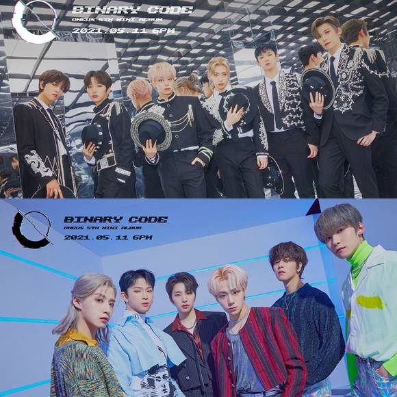 원어스가 새 앨범 BINARY CODE의 단체 콘셉트 사진을 공개했다. 이들은 전혀 다른 분위기를 연출하며 반전매력을 더했다. /RBW 제공