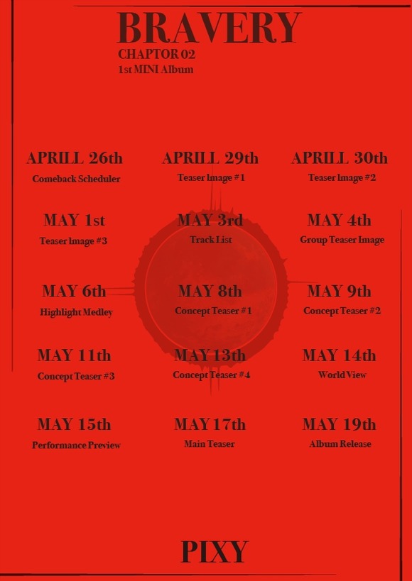 걸그룹 픽시가 오는 5월 19일 새 미니 앨범 BRAVERY를 발매한다. /올라트엔터테인먼트, 해피트라이브엔터테인먼트 제공