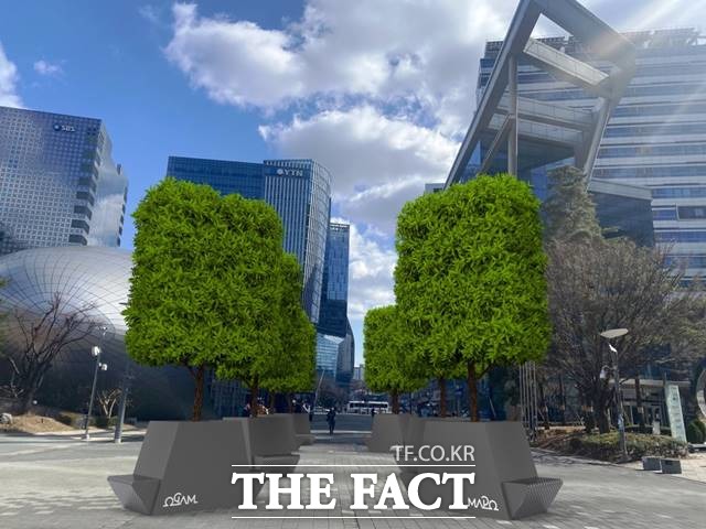 서울 도심 속 따가운 햇볕을 막아주는 미니 공원이 8곳 늘어난다. 상암문화광장에 설치될 움직이는 공원 조감도. /서울시 제공