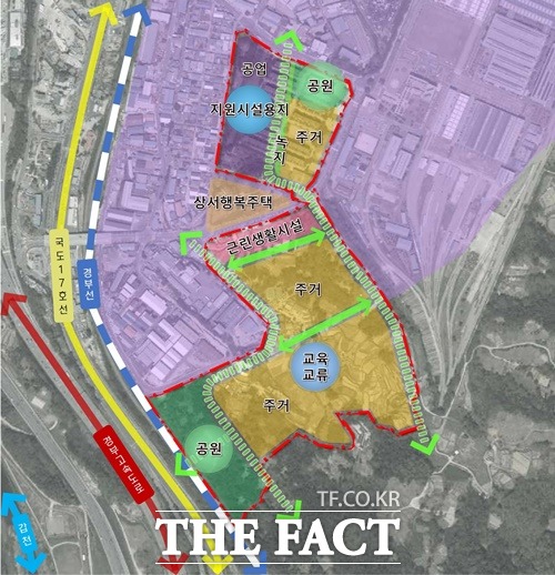 상서지구 신규 주택 후보지/ 대전시 제공