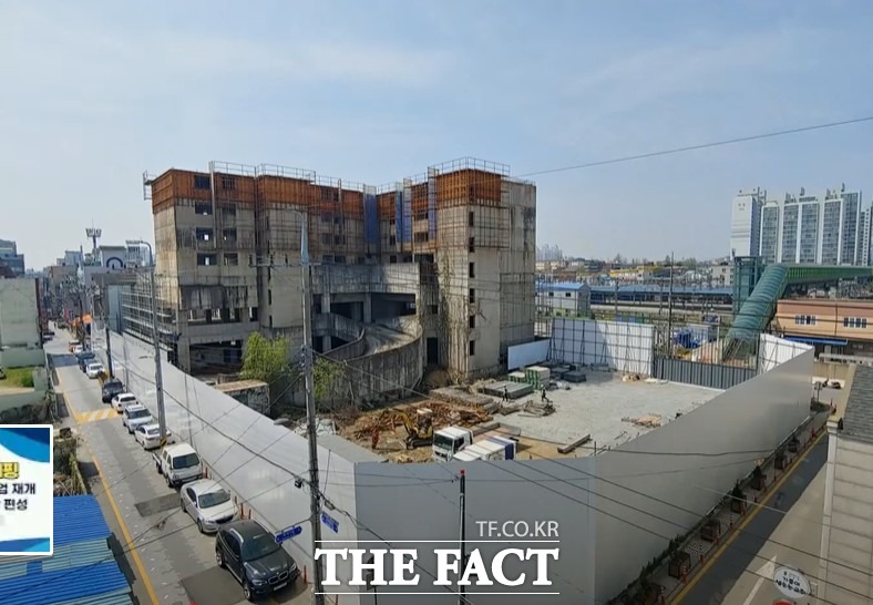 공사가 중단된 세종시 조치원읍 교동아파트 전경./세종시 유튜브 캡처