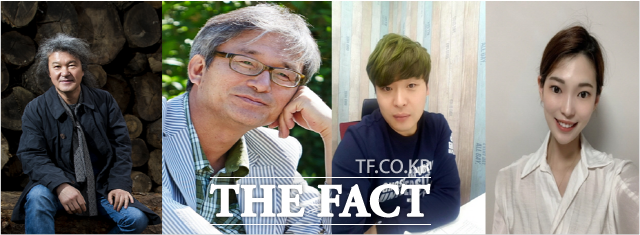 올해 5‧18 문학상 본상과 신인상 수상자들. 사진 왼쪽부터 이시백(소설 본상), 안상학(시 본상), 송용탁(시 신인상), 김희호(소설 신인상)./ 5‧18기념재단 제공