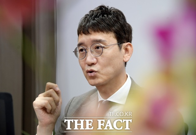 김 의원은 자신이 당대표가 되어야 하는 이유로 중도의 관심사에 진심이 있는 사람은 나뿐이다라고 강조했다. /이선화 기자