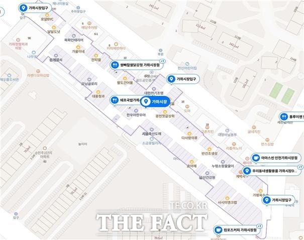 인천 가좌시장 정밀지도. 사진/인천시 제공