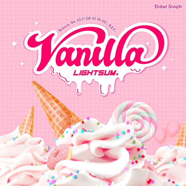 큐브 엔터테인먼트의 신인 걸그룹 LIGHTSUM(라잇썸)이 데뷔 싱글 Vanilla의 아트워크 티저 이미지를 공개하면서 데뷔 소식을 알렸다. /큐브 엔터테인먼트 제공