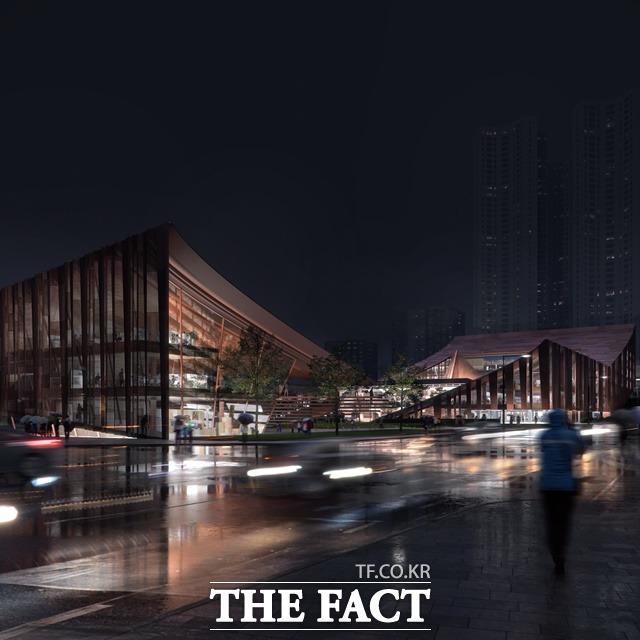 청주시 신청사 국제설계공모 당선작인 로버트 그린우드(노르웨이)의 작품. 청주시는 1일 청주충북환경련의 신청사 제로에너지 1등급 적용 촉구 기자회견과 관련해 “보다 효율적이고 미래지향적인 청사건립에 많은 전문가의 고견을 반영하겠다”고 밝혔다. / 청주시 제공