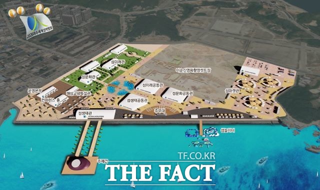 COP28 남해안남중권 유치위원회는 지난 30일 문재인 대통령의 제28차 기후변화협약당사국총회(COP28) 대한민국 유치 선언과 관련, 31일 환영 성명을 내고 유치실현을 결의했다. 사진은 2026여수세계섬박람회 조감도 /여수시 제공
