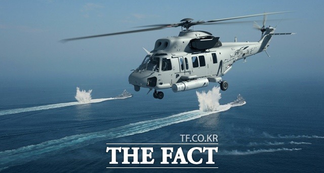 레이저기뢰탐색장비를 장착한 소해헬기/KAI제공