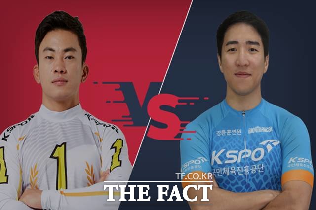 경륜 팬들은 최강자 정종진(왼쪽)과 괴물 신인 임채빈의 가상 대결을 그려보며 설왕설래하고 있다./기금조성총괇본부 제공