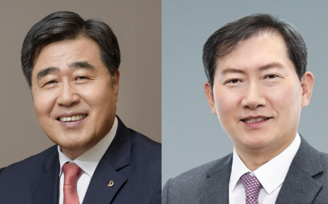 대우건설이 임시 주주총회와 이사회를 열고 김형(왼쪽) 사업 담당 대표이사와 정항기 관리 담당 대표이사의 업무·조직을 구분하는 조직 개편을 단행했다. /대우건설 제공