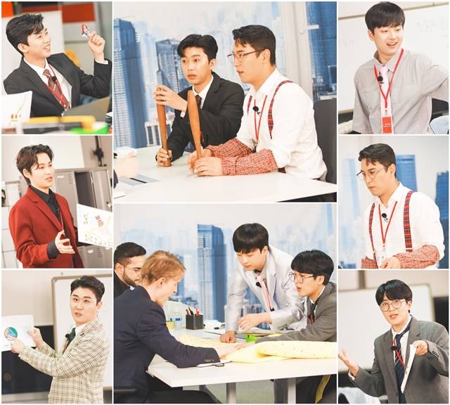 뽕숭아학당 뽕6가 만년 과장부터 입사 1일차 인턴으로 변신해 뽕숭아판 미생을 펼칠 예정이다. /TV조선 뽕숭아학당: 인생학교 제공