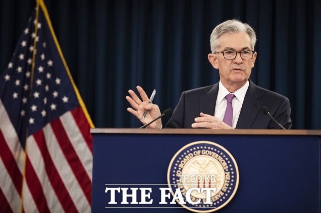 미국 연방공개시장위원회(FOMC)를 앞두고 코스피가 이틀 연속 최고치를 경신했다. 사진은 제롬 파월 연준 의장 /AP.뉴시스