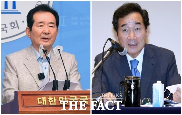 정세균 전 국무총리(왼쪽)과 이낙연 전 대표 측은 최고위가 아닌 당무위에서 경선 일정을 의결하자고 주장한다. /국회사진취재단·이선화 기자