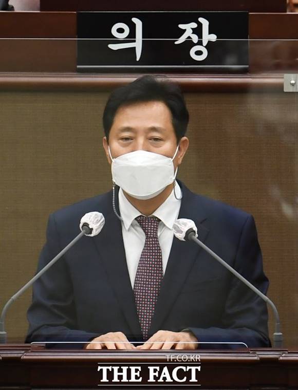 오세훈 서울시장이 시의회를 향해 자신의 주요 공약인 정책 관련 예산을 통과시켜달라고 호소했다. /이새롬 기자