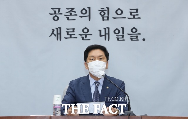김기현 국민의힘 원내대표는 최재형 전 감사원장 사의표명에 대해 정부여당의 도넘은 압박에 떠밀린 것이라고 질타했다. /국회=남윤호 기자
