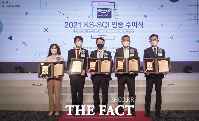 SK텔레콤이 2021년 한국서비스품질지수(KS-SQI) 이동통신부문에서 1위를 차지했다. /SK텔레콤