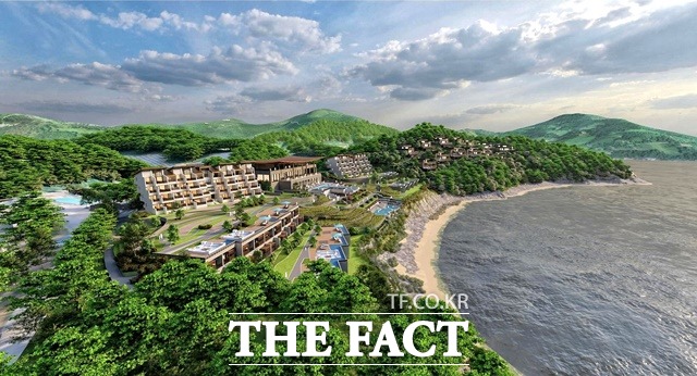 경남 남해군에 건립될 109실 규모의 힐링빌리지 민자숙박시설 조감도/남해군 제공