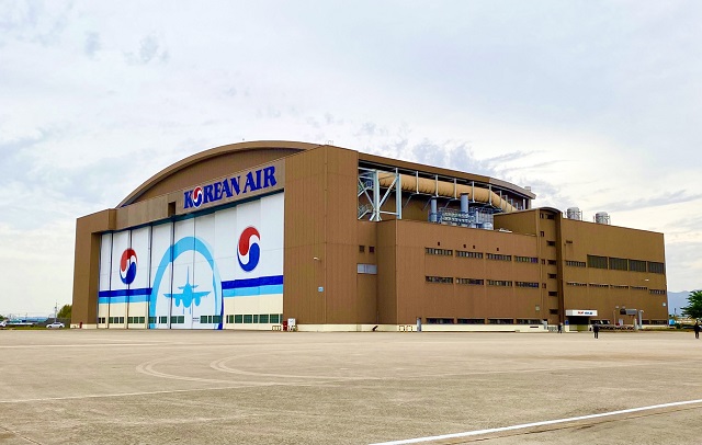 아시아태평양지역에서 A380 항공기를 수용 가능한 페인트 전용 격납고를 보유한 정비 업체는 대한항공을 포함해 단 3곳뿐이다. /대한항공 제공