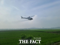  시흥시, 안전한 먹거리 생산을 위한 벼 병해충 항공방제