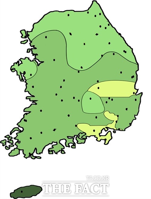 소나무 전국 유전자 분포지도 / 국립산림과학원 제공