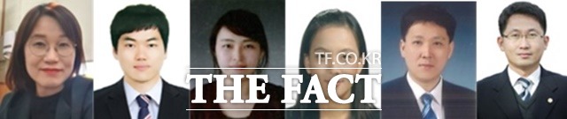 충북도교육청이 적극행정 공무원으로 선정한 김미희 장학사, 박동현 주무관, 김현희 주무관, 이도경 주무관, 박성규 주무관, 장덕표 주무관(왼쪽부터). 도교육청은 이들에게 교육감 상장과 포상 휴가, 성과상여금 최고등급, 근무성적 가점 등 인사상 특전을 부여했다. / 충북도교육청 제공