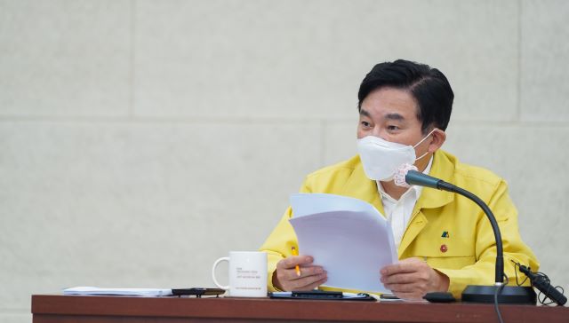 원희룡 제주특별자치도지사가 방역으로 국민과 도민이 생존해야 국가와 제주도가 있다며 모두의 안전을 위한 철통방역을 역설했다. / 제주도 제공