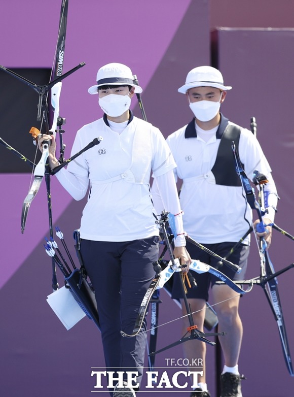안산, 김제덕은 개인·단체전에도 출전해 올림픽 최초 양궁 3관왕에 도전한다. /도쿄=뉴시스