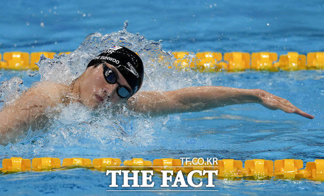 수영 국가대표 황선우가 2020 도쿄올림픽 수영 남자 자유형 200m에서 한국 신기록을 갈아치우며 예선 전체 1위로 준결승에 진출했다. /뉴시스
