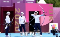  여자 양궁 단체전, 벨라루스 꺾고 결승 진출…올림픽 9연패 목전