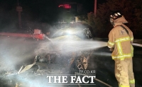  용인서 화물차와 충돌한 승용차에 화재…운전자 숨져