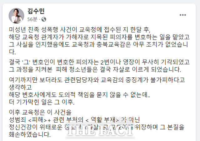 김수민 전 국회의원 페이스북 캡처.