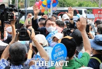  민주당 텃밭 찾은 윤석열, 지지층 세 몰이 