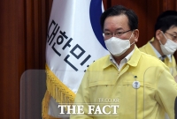  중대본 회의 참석하는 김부겸 총리 [포토]