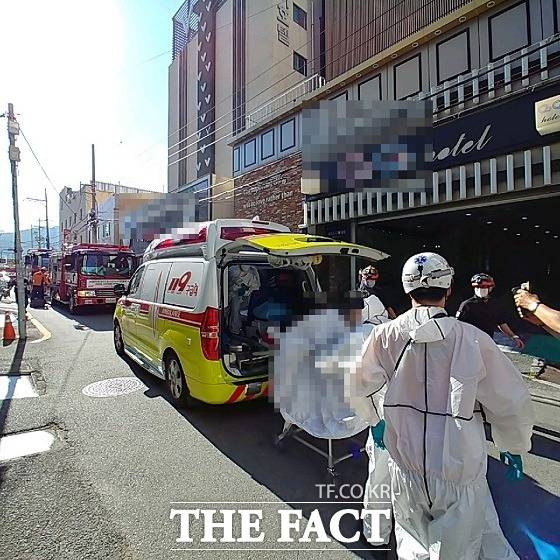 산 해운대의 한 호텔에서 자신이 숙박 중이던 객실에 불을 낸 20대 여성이 경찰에 붙잡혔다. /부산경찰청 제공.