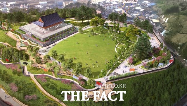 8월 착공되는 보성읍 신흥동산 종합개발사업으로 주민들의 접근성과 편의성을 더한 역사문화 공간으로 탈바꿈한다. 내년 6월 완공될 예정이다. /보성군 제공