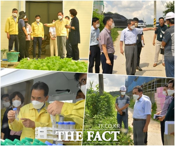 황숙주 전북 순창군수가 지난 10일 무더위에도 아침부터 관내 주요 사업장을 돌며 각종 현안사업의 추진상황을 점검했다. /순창군 제공