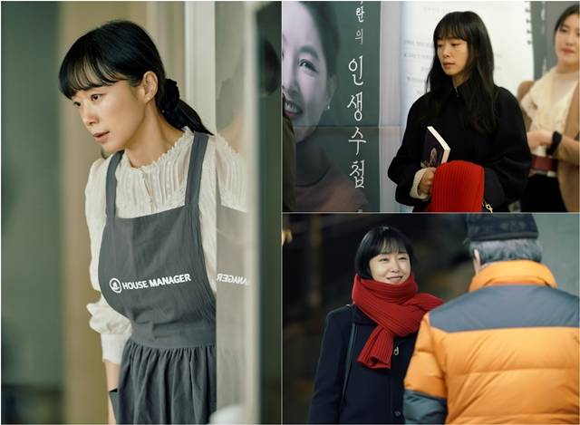 JTBC 10주년 특별기획 인간실격 전도연의 스틸컷이 공개됐다. 부정으로 분한 전도연은 눈빛만으로 캐릭터의 서사를 완벽히 표현하며 작품에 대한 기대감을 높였다. /씨제스엔터테인먼트, 드라마하우스스튜디오 제공