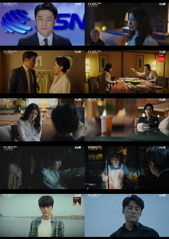 tvN 수목드라마 더 로드 지진희의 씻을 수 없는 과오가 드러나며 앞으로의 전개에 대한 궁금증을 끌어올렸다. /tvN 방송화면 캡처