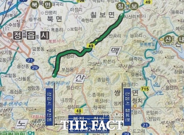 유진섭 시장은 “예타 통과 사업에 부전동에서 칠보를 잇는 국지도 49호선 개량사업이 포함된 만큼 하루빨리 착공될 수 있도록 국회와 중앙부처를 오가며 국가 예산 확보에 박차를 가하겠다”고 말했다. / 정읍시 제공