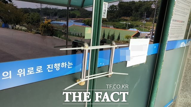 충남 아산 한 교회에서 집단감염이 발생해 폐쇄조치 됐다. / 아산= 김아영 기자