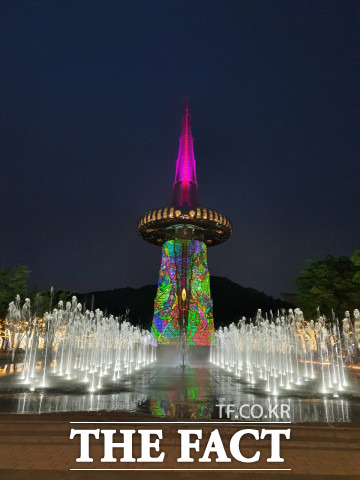 대전 엑스포과학공원 한빛탑 미디어파사드와 음악분수 운영이 11일부터 재개된다. / 대전마케팅공사 제공