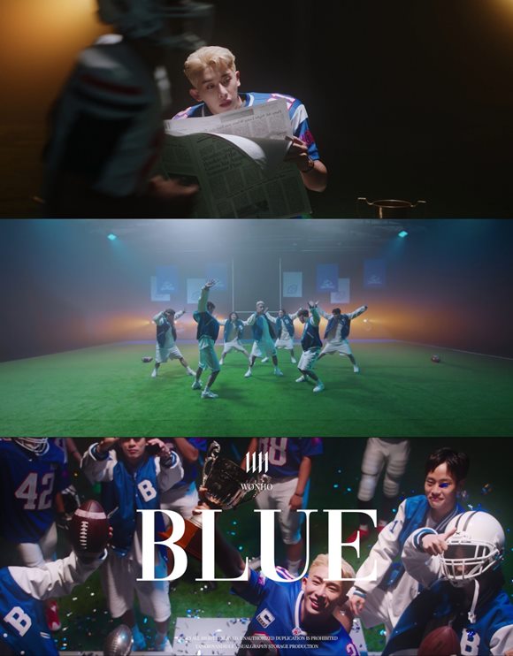 가수 원호(WONHO)가 새 앨범 타이틀곡 블루(BLUE)의 뮤직비디오 두 번째 티저를 공개했다. /하이라인엔터테인먼트 제공