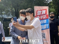  청주에 온 이준석 '상당 재선거, 이길 후보 내겠다' [TF사진관]