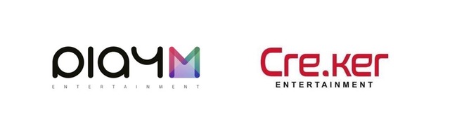 카카오엔터의 두 음악 레이블 플레이엠과 크래커엔터가 합병한다. /각 회사 로고