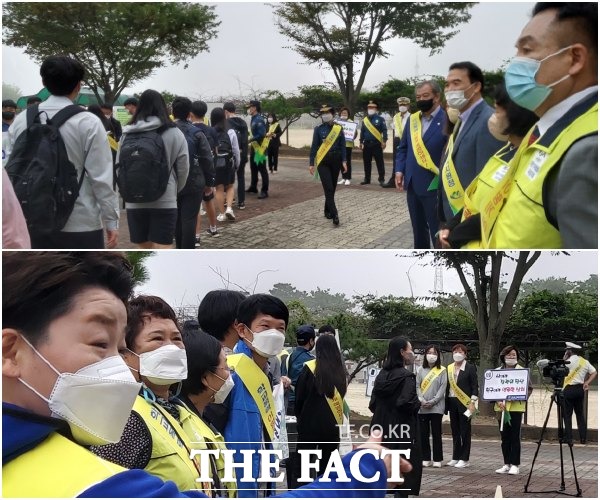 (사)대한기자협회 광주·곡성지회는 학교폭력 없는 곡성 만들기를 위한 예방 캠페인을 지난 5일부터 오는 7일까지 진행한다. /곡성=최영 기자